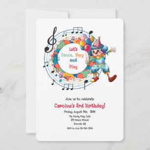 Kid's Musical Birthday Party Invitation