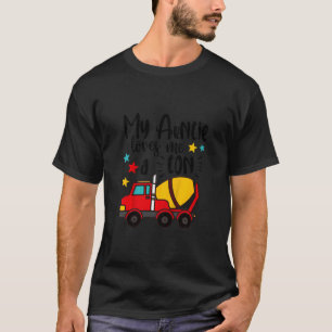 Kids My Auntie Loves Me A Ton Concrete Mixer Baby T-Shirt