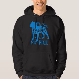 Kids My Big Cute Brother Is A Pitbull For Girl Boy Hoodie