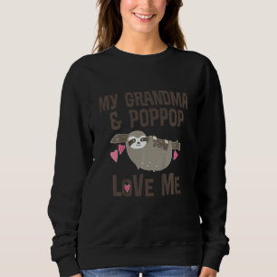 Kids My Grandma and PopPop Love Me Grandchild Slot Sweatshirt