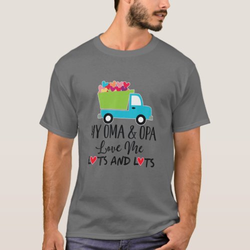 Kids My Oma And Opa Love Me Grandson Truck T_Shirt
