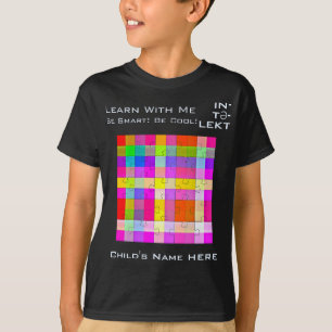 Kids Name, Autism Smart & Cool Colorful Jigsaw T-Shirt