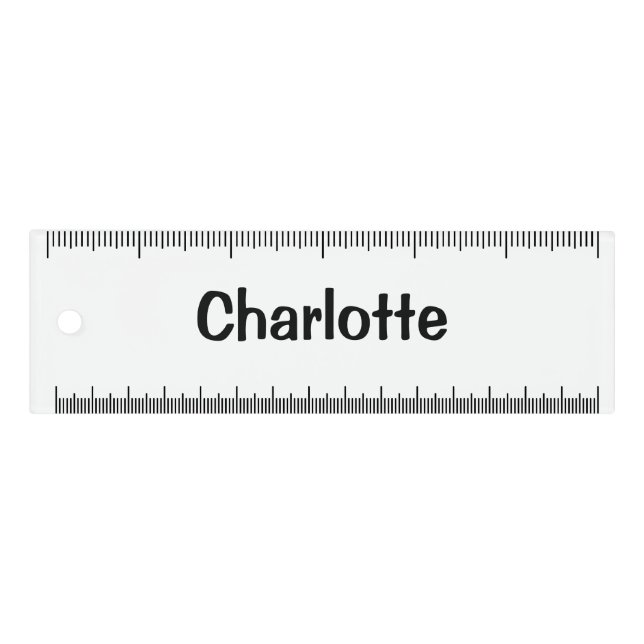 Kids name, back to school, school supply, custom   ruler (Front)