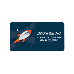 Kids Name Blue Personalized Return Address Labels