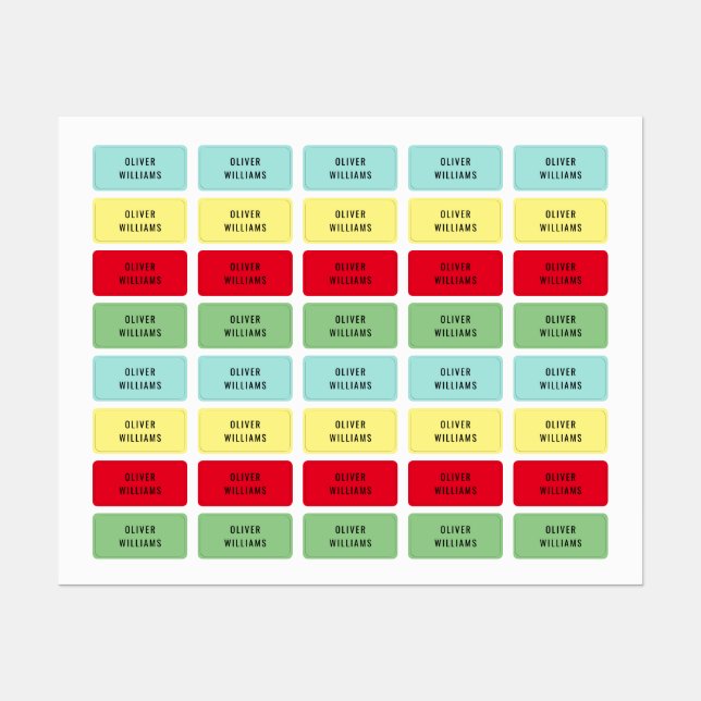 Kid's Name clothing Labels (Sheet)