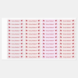 Kids' Name Clothing School Labels with Hearts