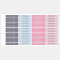 Kid's Name Label Pink Handwritten Waterproof Label