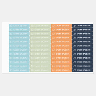Kid's Name Labels Boys Sports Waterproof Label