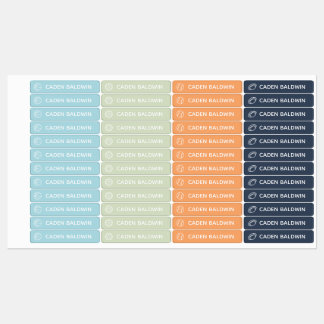Kid's Name Labels Boys Sports Waterproof Label