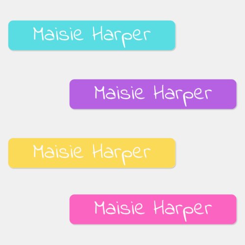 Kids name labels for school or day care _ girly