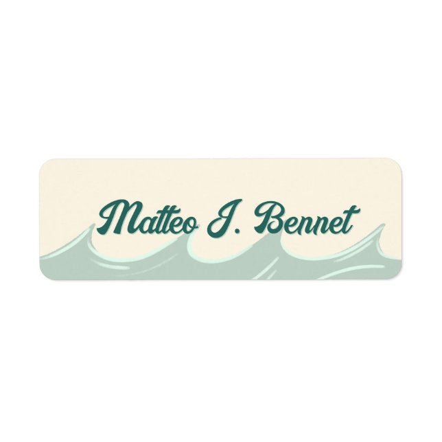 Kids Name Labels with Ocean Theme (Front)