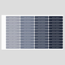 Kids Name on Gray Adhesive Labels