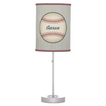 Kids Name Sports Baseball Decor Bedroom Lamp by suncookiez at Zazzle