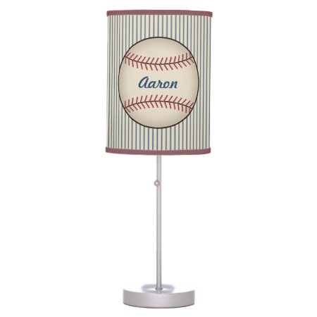 Kids Name Sports Baseball Decor Bedroom Lamp