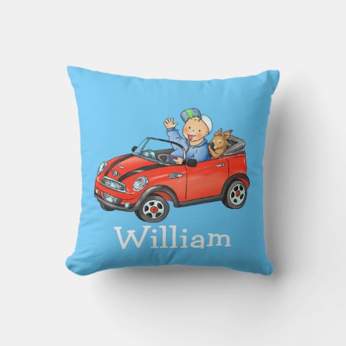 kids name Toy Car _ Customized pillow