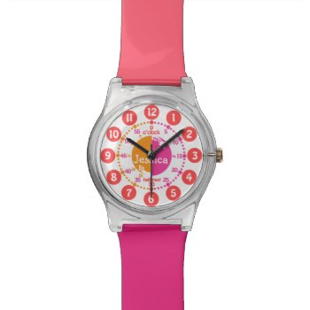 Kids Named Color Coded Time Watch by Mylittleeden at Zazzle