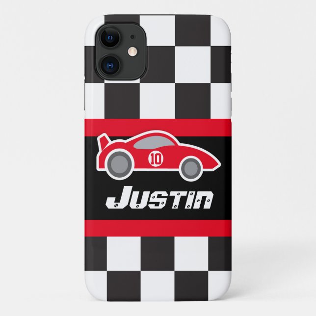 Kids named red sports car autosports case (Back)