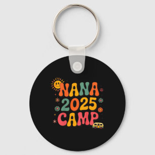 Kids Nana Camp 2025 Family Vacation Summer Camping Keychain