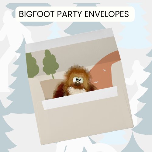 Kids Nature Big Foot Sasquatch Birthday Party   Envelope