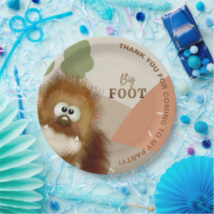 Kids Nature Big Foot/ Sasquatch Birthday Party   Paper Plates