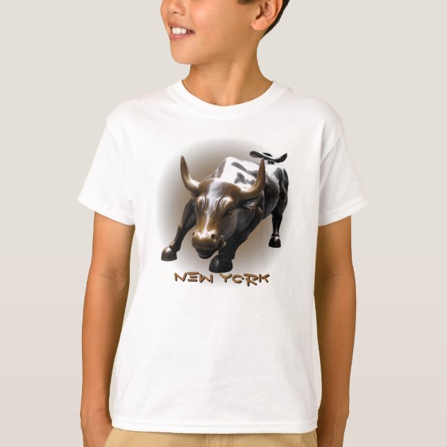 Kid's New York Shirt NYC Bull Souvenir Shirt (Front)