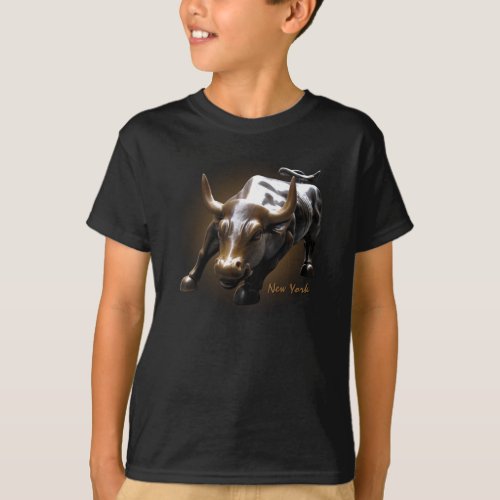 Kids New York Shirt NYC Bull Souvenir Shirt