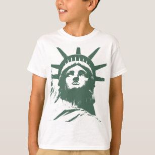 Statue of Liberty Torch V-Neck T-shirt 4th of July Stars and Stripes Independence Day Freedom Lady Liberty NYC Manhattan Tee