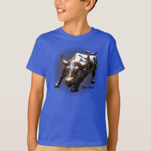 Kids New York T_shirt Organic Bull Souvenir Shirt