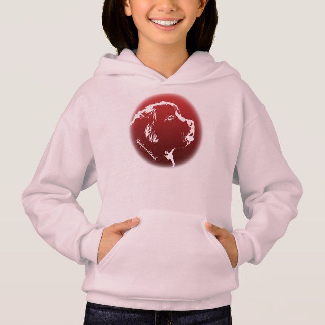Kid's Newfoundland Dog Hoodie Dog Hoodie Customize (Front)