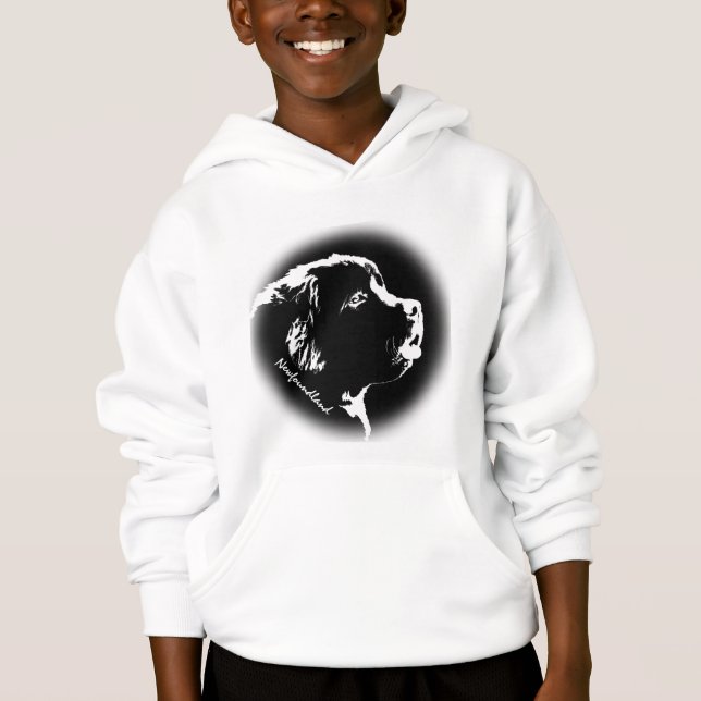 Kid's Newfoundland Dog Hoodie Dog Hoodie Customize (Front)