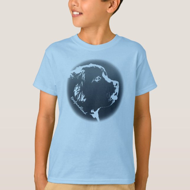 Kid's Newfoundland Dog Shirt Dog Lover T-shirt (Front)