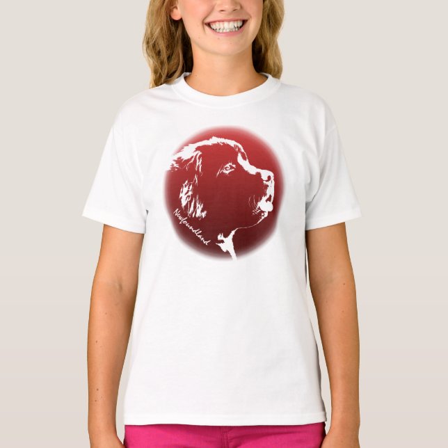 Kid's Newfoundland Dog Shirt Dog Lover T-shirt (Front)