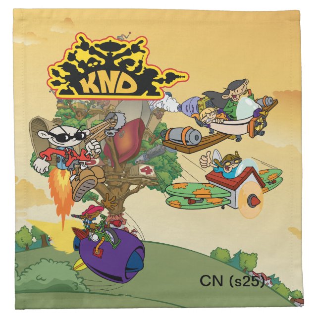 Kids Next Door BATTLE STATIONS! Cloth Napkin (Front)