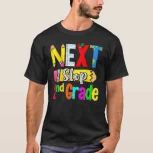 Kids Next Stop 2nd Grade First Day Of School Hello T-Shirt