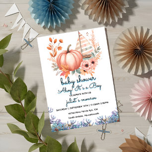 kid's Nice sailboat Nautical Baby Shower Invitation