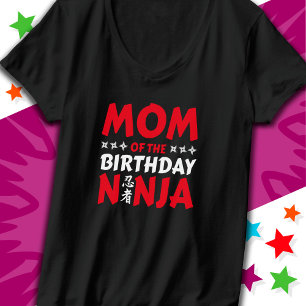 Kids Ninja Party Karate Mom of the Birthday Ninja T-Shirt