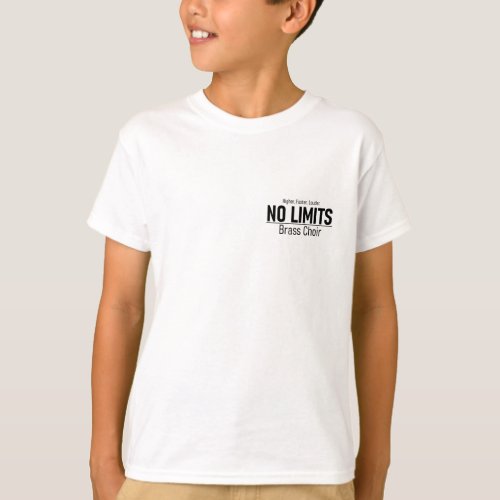 Kids No Limits Brass front and back T_Shirt