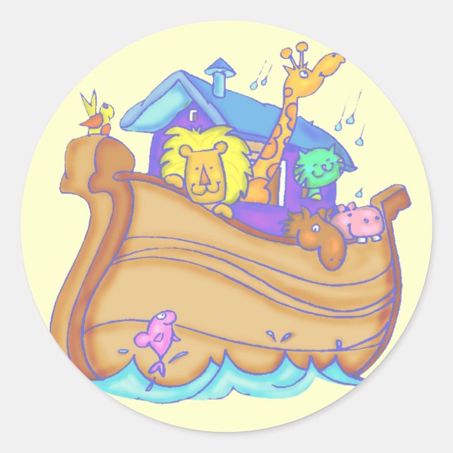 Kids Noahs Ark T Shirts and Gifts Classic Round Sticker (Front)