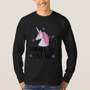 Kids Nonna And Pop Grandchild Unicorn T-Shirt