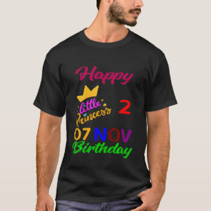Kids November Girls Birthday 7 November 2nd Annive T-Shirt