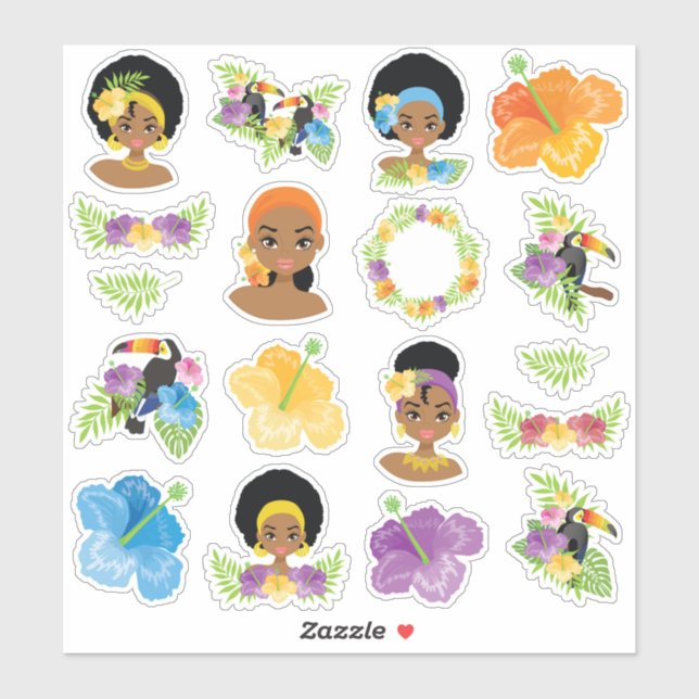 Kids Nubian Princesses Sticker (Sheet)