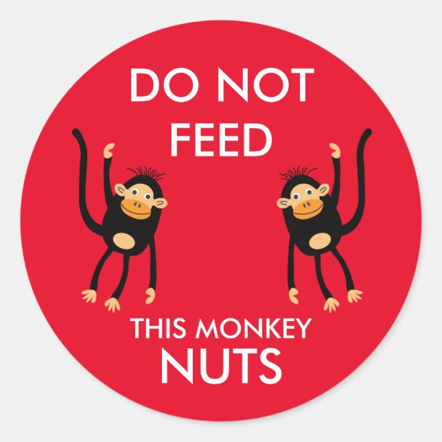 Kids Nut Allergy Warning Classic Round Sticker (Front)