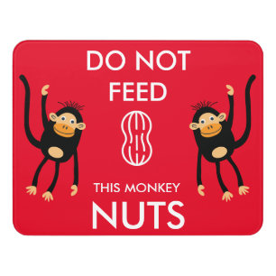 Kids Nut Allergy Warning Door Sign
