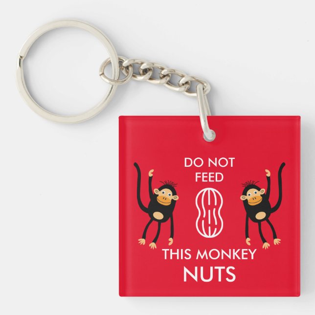 Kids Nut Allergy Warning Keychain (Front)
