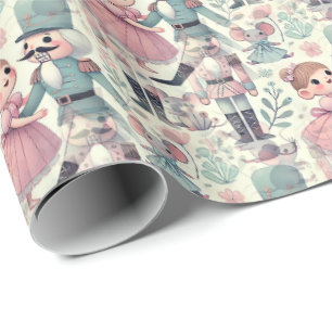 Kids Nutcracker Suite Marie Mouse King Pastels Wrapping Paper