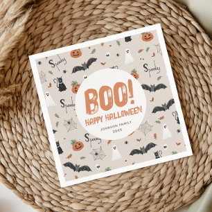 Kids October Spooky Halloween Fall Boo Napkins