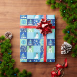 Kids Octopus Winter Sports Patchwork Personalized Wrapping Paper<br><div class="desc">Kids Octopus Winter Sports Patchwork Personalized Quilt Pattern Wrapping Paper. Octopus and Snowman pattern with winter sports,  skiing,  sledding,  and snowboarding. Winter Holiday Christmas or Hanukah or winter birthday.</div>