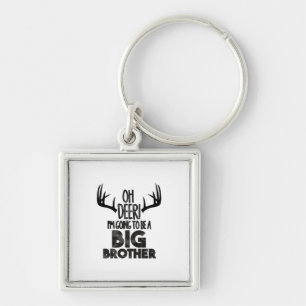 Kids Oh Deer Big Brother Hunting Pregnancy Announc Keychain