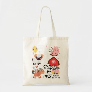 Kids Oink Baa Neigh Cluck Moo I'm Two 2 Farmer 2nd Tote Bag