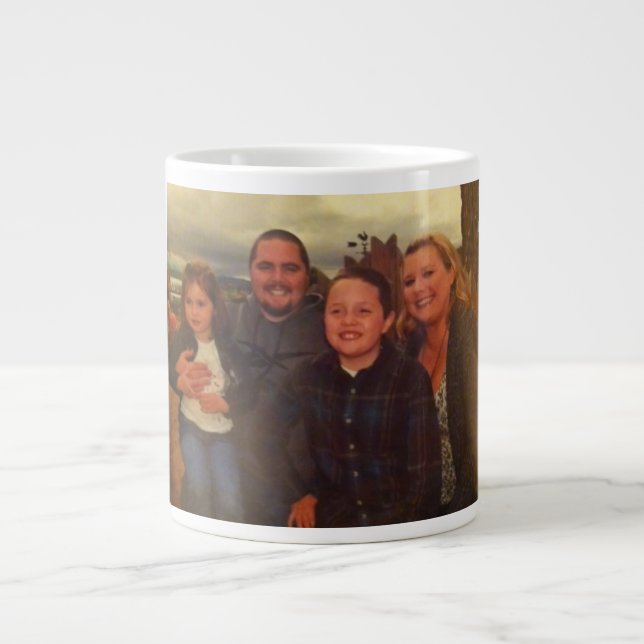 Kids on a cup. giant coffee mug (Front)